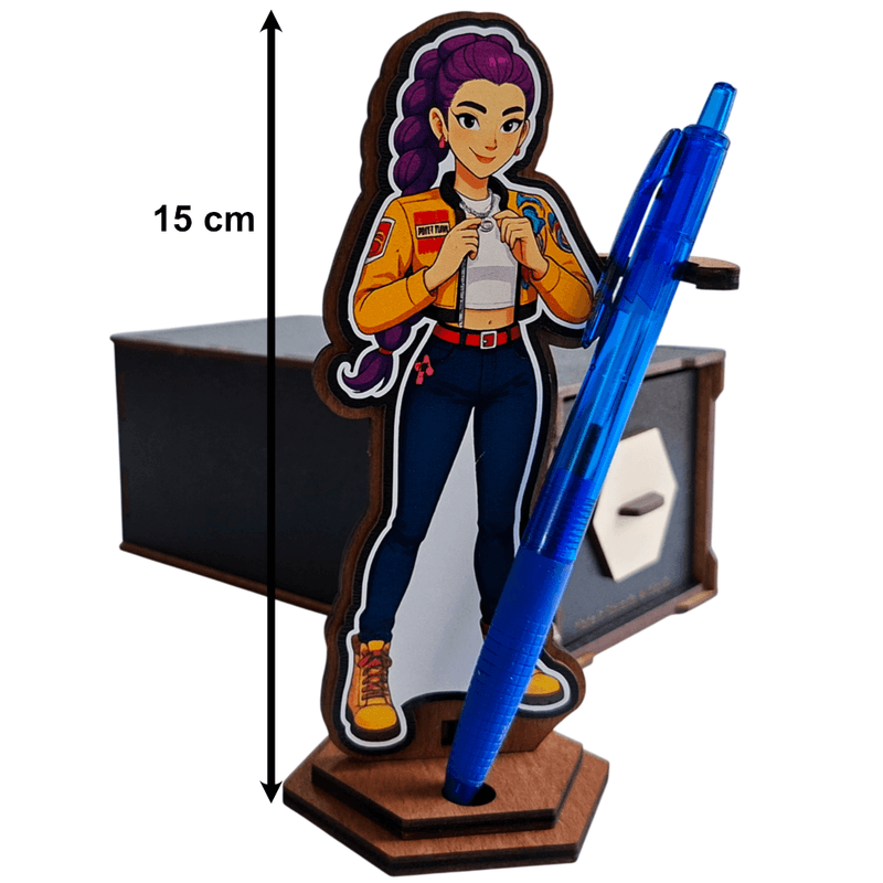 Jucarii, Copii si Bebe - Jucarii si jocuri - Figurine - Figurina Huntrix Rumi Kpop, lemn - Infinity.ro