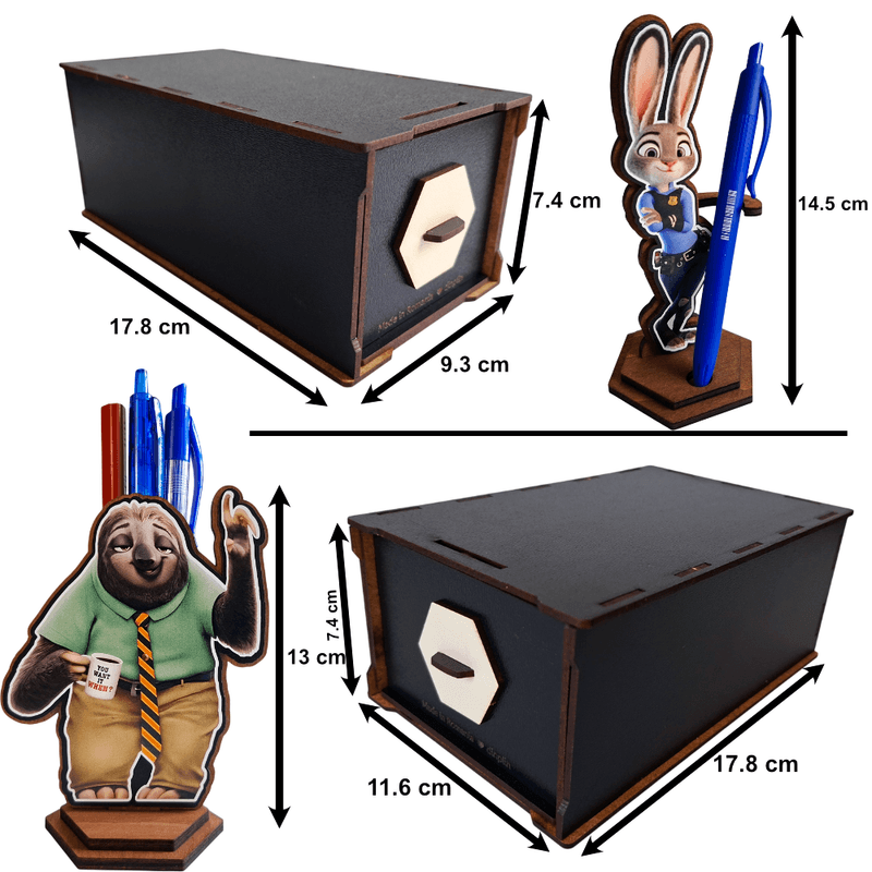 Jucarii, Copii si Bebe - Jucarii si jocuri - Figurine - Set 2 Figurine Zootopia Judy Flash Zootropolis, lemn - Infinity.ro