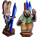 Jucarii, Copii si Bebe - Jucarii si jocuri - Figurine - Set 2 Figurine Zootopia Judy Flash Zootropolis, lemn - Infinity.ro
