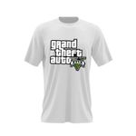 Fashion, accesorii si bijuterii - Barbati - Imbracaminte - Tricouri si bluze barbati - Tricou barbati Grand Theft Auto Logo GTA, alb, marime 2XL - Infinity.ro