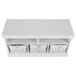 Casa si Gradina - Mobilier - Organizare si depozitare - Bancute - Banca cu 3 cosuri, alb, RAFAELLO - Infinity.ro