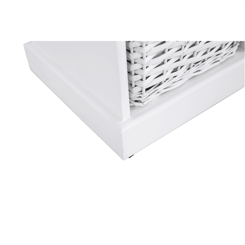 Casa si Gradina - Mobilier - Organizare si depozitare - Bancute - Banca cu 3 cosuri, alb, RAFAELLO - Infinity.ro
