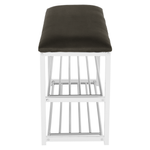 Casa si Gradina - Mobilier - Organizare si depozitare - Bancute - Banca cu rafturi pantofi, gri/alb, LANGELLA NEW - Infinity.ro