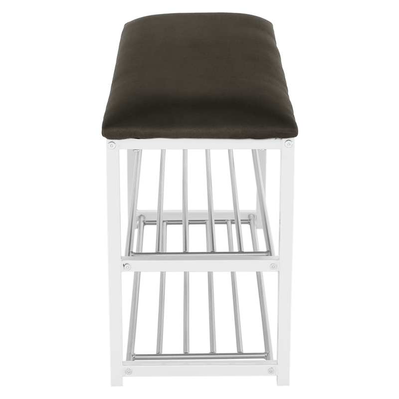 Casa si Gradina - Mobilier - Organizare si depozitare - Bancute - Banca cu rafturi pantofi, gri/alb, LANGELLA NEW - Infinity.ro