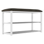 Casa si Gradina - Mobilier - Organizare si depozitare - Bancute - Banca cu rafturi pantofi, gri/alb, LANGELLA NEW - Infinity.ro