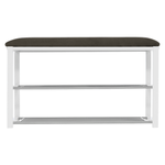 Casa si Gradina - Mobilier - Organizare si depozitare - Bancute - Banca cu rafturi pantofi, gri/alb, LANGELLA NEW - Infinity.ro