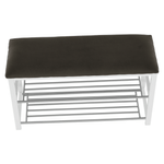 Casa si Gradina - Mobilier - Organizare si depozitare - Bancute - Banca cu rafturi pantofi, gri/alb, LANGELLA NEW - Infinity.ro