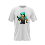 Fashion, accesorii si bijuterii - Barbati - Imbracaminte - Tricouri si bluze barbati - Tricou barbati Minecraft Green Skin, alb, marime 2XL - Infinity.ro
