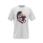 Fashion, accesorii si bijuterii - Barbati - Imbracaminte - Tricouri si bluze barbati - Tricou barbati Magenta Bomb Fortnite Battle Royale, alb, marime 2XL - Infinity.ro