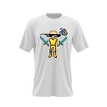 Fashion, accesorii si bijuterii - Barbati - Imbracaminte - Tricouri si bluze barbati - Tricou barbati ThugLife Minecraft Gold Skin, alb, marime 2XL - Infinity.ro