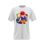 Fashion, accesorii si bijuterii - Barbati - Imbracaminte - Tricouri si bluze barbati - Tricou barbati Pam Skin Brawl Stars GTA, alb, marime 2XL - Infinity.ro