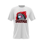 Fashion, accesorii si bijuterii - Barbati - Imbracaminte - Tricouri si bluze barbati - Tricou barbati Sabotage Among Us, alb, marime 2XL - Infinity.ro