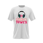 Fashion, accesorii si bijuterii - Barbati - Imbracaminte - Tricouri si bluze barbati - Tricou barbati Roblox Power Fan Gaming, alb, marime 2XL - Infinity.ro