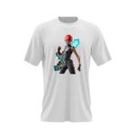 Fashion, accesorii si bijuterii - Barbati - Imbracaminte - Tricouri si bluze barbati - Tricou barbati Manic Fortnite Minecraft Diamond Sword, alb, marime 2XL - Infinity.ro