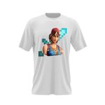 Fashion, accesorii si bijuterii - Barbati - Imbracaminte - Tricouri si bluze barbati - Tricou barbati Sparkplug Fortnite Minecraft Diamond Sword, alb, marime 2XL - Infinity.ro