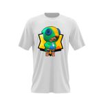 Fashion, accesorii si bijuterii - Barbati - Imbracaminte - Tricouri si bluze barbati - Tricou barbati Leon Brawl Stars Fortnite, alb, marime 2XL - Infinity.ro