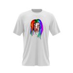 Fashion, accesorii si bijuterii - Barbati - Imbracaminte - Tricouri si bluze barbati - Tricou barbati Tekashi Face 6ix9ine Rap, alb, marime 2XL - Infinity.ro