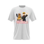 Fashion, accesorii si bijuterii - Barbati - Imbracaminte - Tricouri si bluze barbati - Tricou barbati Roblox Builder Robot Game, alb, marime 2XL - Infinity.ro