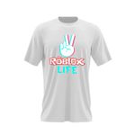 Fashion, accesorii si bijuterii - Barbati - Imbracaminte - Tricouri si bluze barbati - Tricou barbati Roblox Life Fan Gaming, alb, marime 2XL - Infinity.ro