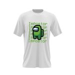 Fashion, accesorii si bijuterii - Barbati - Imbracaminte - Tricouri si bluze barbati - Tricou barbati Green Impostor Among Us, alb, marime 2XL - Infinity.ro