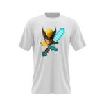 Fashion, accesorii si bijuterii - Barbati - Imbracaminte - Tricouri si bluze barbati - Tricou barbati Wolverine XMen Diamond Sword Minecraft, alb, marime 2XL - Infinity.ro