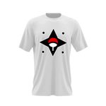 Fashion, accesorii si bijuterii - Barbati - Imbracaminte - Tricouri si bluze barbati - Tricou barbati Naruto Logo Itachi Uchiha Symbol, alb, marime 2XL - Infinity.ro