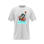 Fashion, accesorii si bijuterii - Barbati - Imbracaminte - Tricouri si bluze barbati - Tricou barbati My Hero Academia Tiktok Tik Tok Anime, alb, marime 2XL - Infinity.ro