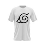Fashion, accesorii si bijuterii - Barbati - Imbracaminte - Tricouri si bluze barbati - Tricou barbati Naruto Simbol Hidden Leaf Anime, alb, marime 2XL - Infinity.ro