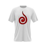 Fashion, accesorii si bijuterii - Barbati - Imbracaminte - Tricouri si bluze barbati - Tricou barbati Naruto Uchiha Symbol Anime Logo, alb, marime 2XL - Infinity.ro