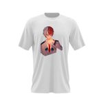 Fashion, accesorii si bijuterii - Barbati - Imbracaminte - Tricouri si bluze barbati - Tricou barbati Todoroki Hero Academia Anime Manga, alb, marime 2XL - Infinity.ro