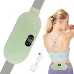 Ingrijire personala si Cosmetice - Sanatate si wellness - Articole wellness - Aparate si dispozitive de masaj - Centura abdominala cu incalzire si masaj pentru dureri menstruale si lombare 3 trepte termice 4 moduri vibromasaj Verde - Infinity.ro