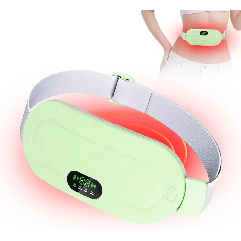 Ingrijire personala si Cosmetice - Sanatate si wellness - Articole wellness - Aparate si dispozitive de masaj - Centura abdominala cu incalzire si masaj pentru dureri menstruale si lombare 3 trepte termice 4 moduri vibromasaj Verde - Infinity.ro