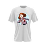 Fashion, accesorii si bijuterii - Barbati - Imbracaminte - Tricouri si bluze barbati - Tricou barbati Uraraka My Hero Academia Anime Manga, alb, marime 2XL - Infinity.ro