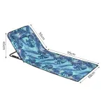 Casa si Gradina - Gradina si terasa - Mobilier exterior - Scaune si sezlonguri gradina - Saltea pliabila plaja impermeabila cu spatar reglabil ABYZ 145x50cm geanta transport Print Tropical Albastru - Infinity.ro