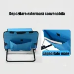 Casa si Gradina - Gradina si terasa - Mobilier exterior - Scaune si sezlonguri gradina - Saltea pliabila pentru plaja, impermeabila, spatar reglabil in 5 trepte, perna, geanta de transport, 145 x 50 cm, Blue - Infinity.ro