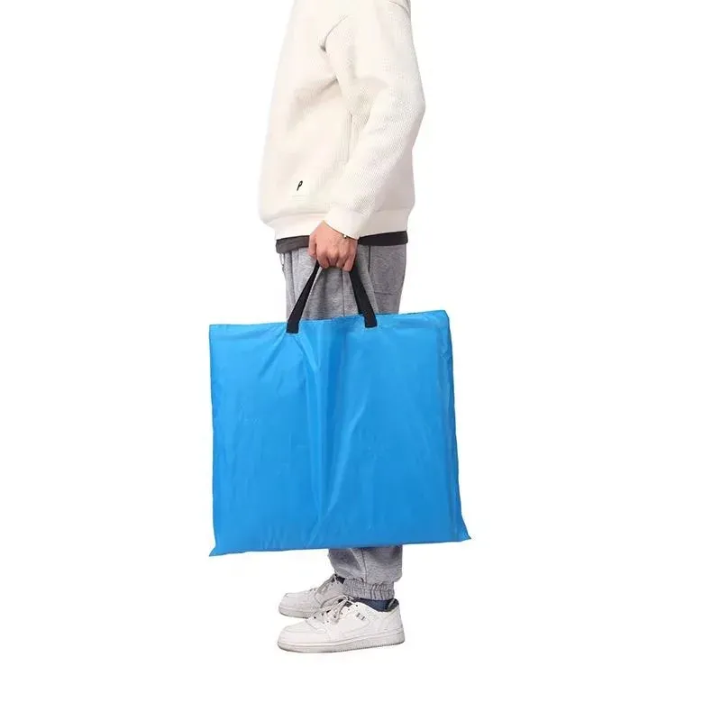 Casa si Gradina - Gradina si terasa - Mobilier exterior - Scaune si sezlonguri gradina - Saltea pliabila pentru plaja, impermeabila, spatar reglabil in 5 trepte, perna, geanta de transport, 145 x 50 cm, Blue - Infinity.ro