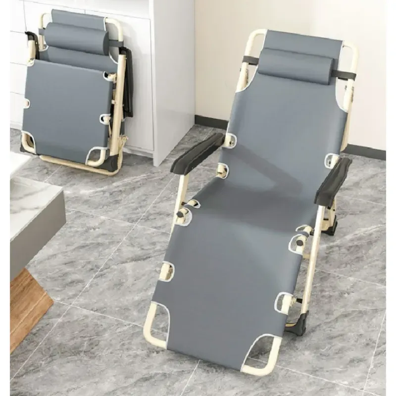 Casa si Gradina - Gradina si terasa - Mobilier exterior - Scaune si sezlonguri gradina - Sezlong pliabil si reglabil cu suport picioare si perna detasabila, cadru rezistent, scaun gradina, terasa, plaja  Gri - Infinity.ro