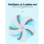 Electronice si Electrocasnice - Climatizare si sisteme de incalzire - Aparate racire aer - Ventilatoare - Ventilator solar cu picior si telecomanda , 12W, 4 trepte de viteza, panou solar 9V 12W, LED, functie powerbank USB - Infinity.ro