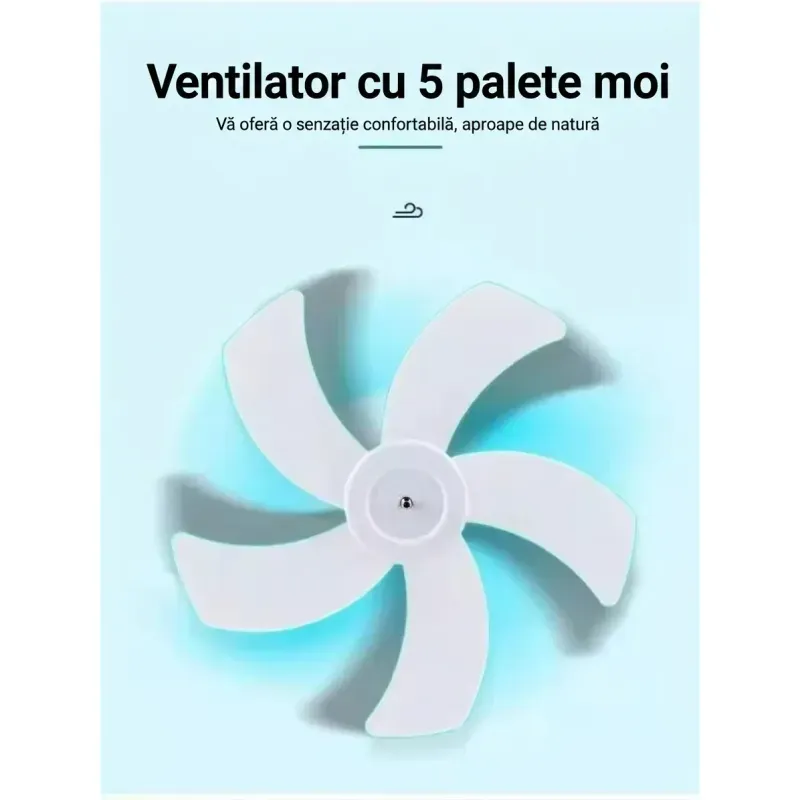 Electronice si Electrocasnice - Climatizare si sisteme de incalzire - Aparate racire aer - Ventilatoare - Ventilator solar cu picior si telecomanda , 12W, 4 trepte de viteza, panou solar 9V 12W, LED, functie powerbank USB - Infinity.ro
