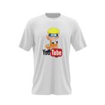 Fashion, accesorii si bijuterii - Barbati - Imbracaminte - Tricouri si bluze barbati - Tricou barbati Naruto Youtube Creator Shippuden Anime Manga, alb, marime 2XL - Infinity.ro