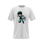 Fashion, accesorii si bijuterii - Barbati - Imbracaminte - Tricouri si bluze barbati - Tricou barbati Rebel Deku Izuku My Hero Academia Anime, alb, marime 2XL - Infinity.ro