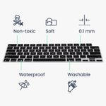 Laptop, Telefoane si Tablete - Laptopuri si accesorii - Piese laptop - Folii protectie si autocolante laptop - Folie tastatura laptop Kwmobile pentru Apple MacBook Air 15.3 M2 2023 (A2941), antizgarieturi, antipraf, silicon, negru - Infinity.ro