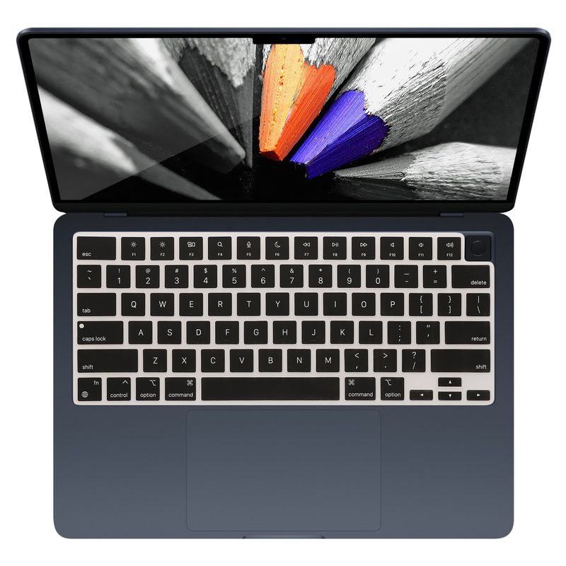 Laptop, Telefoane si Tablete - Laptopuri si accesorii - Piese laptop - Folii protectie si autocolante laptop - Folie tastatura laptop Kwmobile pentru Apple MacBook Air 15.3 M2 2023 (A2941), antizgarieturi, antipraf, silicon, negru - Infinity.ro