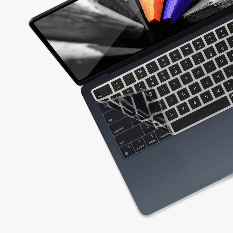Laptop, Telefoane si Tablete - Laptopuri si accesorii - Piese laptop - Folii protectie si autocolante laptop - Folie tastatura laptop Kwmobile pentru Apple MacBook Air 15.3 M2 2023 (A2941), antizgarieturi, antipraf, silicon, negru - Infinity.ro