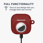 TV, Audio-Video si Foto - Portabile audio - Casti audio - Husa casti Kwmobile pentru Apple AirPods 4, protectie la zgarieturi, Silicon, rosu - Infinity.ro