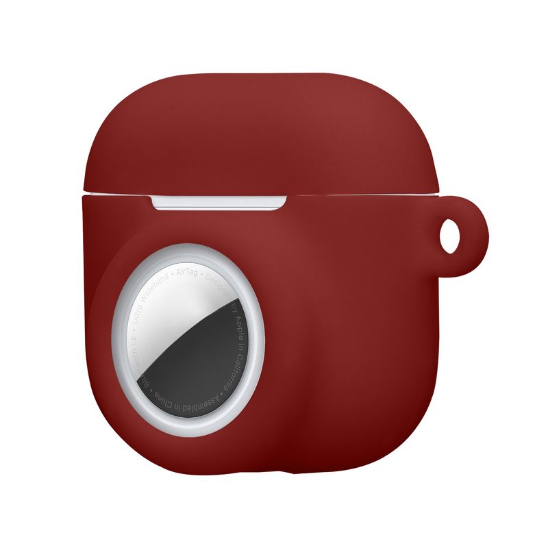 TV, Audio-Video si Foto - Portabile audio - Casti audio - Husa casti Kwmobile pentru Apple AirPods 4, protectie la zgarieturi, Silicon, rosu - Infinity.ro