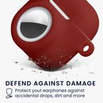 TV, Audio-Video si Foto - Portabile audio - Casti audio - Husa casti Kwmobile pentru Apple AirPods 4, protectie la zgarieturi, Silicon, rosu - Infinity.ro