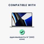 Laptop, Telefoane si Tablete - Laptopuri si accesorii - Piese laptop - Folii protectie si autocolante laptop - Folie de protectie Kwmobile pentru Apple MacBook Pro 14.2 2021 (A2442), aplicare usoara, antireflex, PET, negru - Infinity.ro