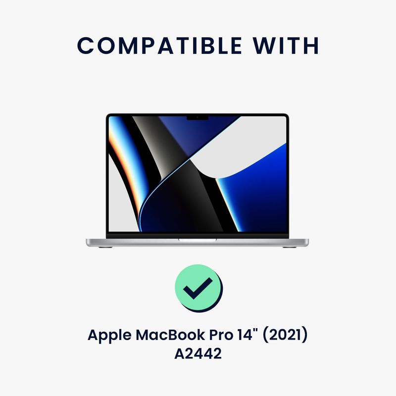 Laptop, Telefoane si Tablete - Laptopuri si accesorii - Piese laptop - Folii protectie si autocolante laptop - Folie de protectie Kwmobile pentru Apple MacBook Pro 14.2 2021 (A2442), aplicare usoara, antireflex, PET, negru - Infinity.ro