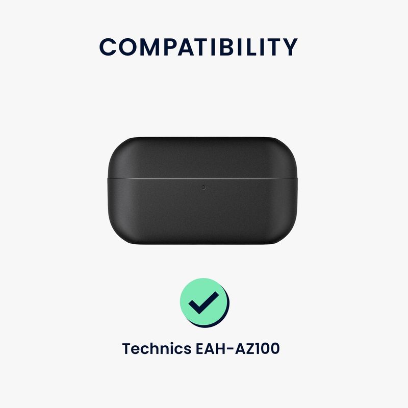 TV, Audio-Video si Foto - Portabile audio - Casti audio - Husa casti Kwmobile pentru Technics EAH-AZ100, protectie la zgarieturi, Silicon, negru - Infinity.ro